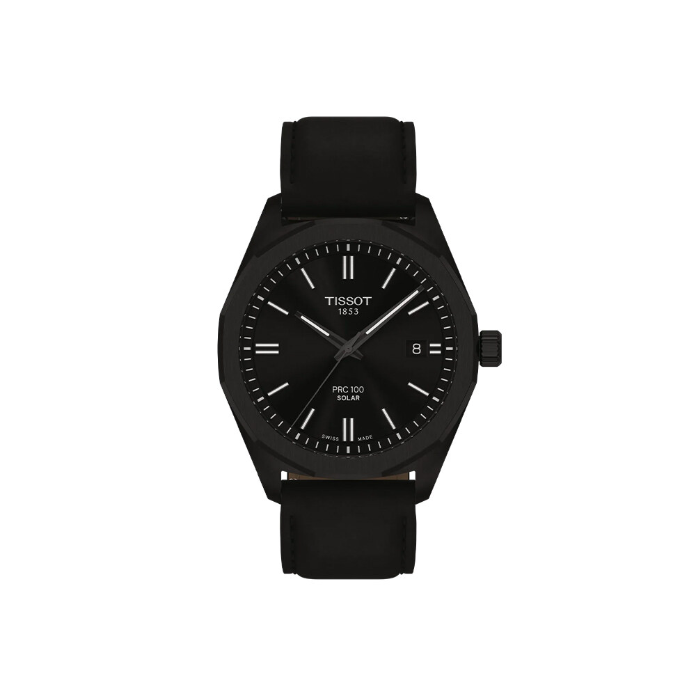 PRC 100 솔라 블랙 레더 39mm