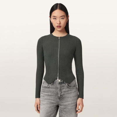 CRUZ ZIP CARDIGAN / WILD GREEN / M