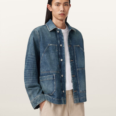 MUKESH EMB JACKET / Mid Indigo / M