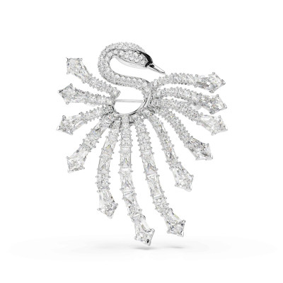 VIENNA:BROOCH SW WHITE/RHS